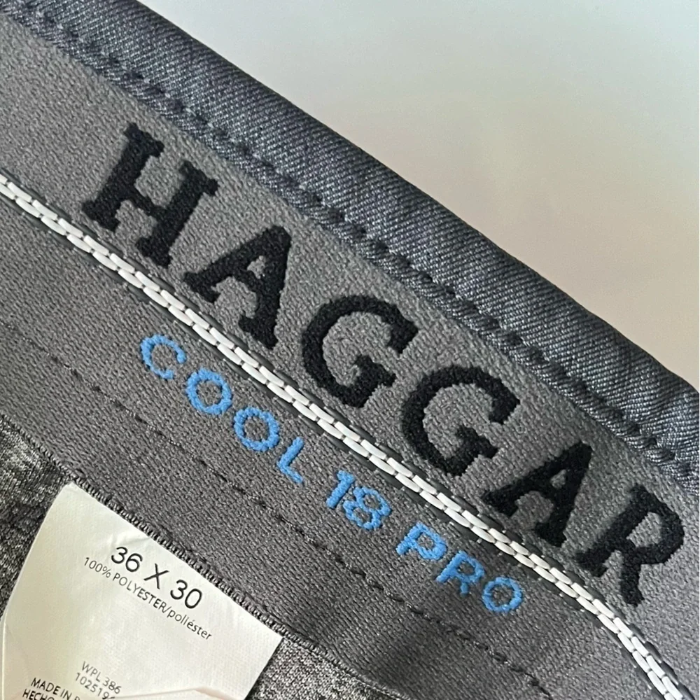 Haggar • Charcoal Grey Cool 18 Pro Slim Gray Trousers